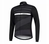Kurtki męskie - Męska Kurtka Rowerowa Rogelli Winterjacket Stripe | Black/White - Rozmiar Xl - miniaturka - grafika 1