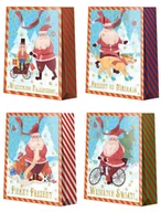 Opakowania i torebki na prezenty - Kukartka, Torba QPS-065 BN Mikołaje z580 - miniaturka - grafika 1