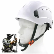 Odzież robocza - Kask roboczy wysokościowy z paskiem regulacja wentylacja THOR biały ST03 PGT - miniaturka - grafika 1