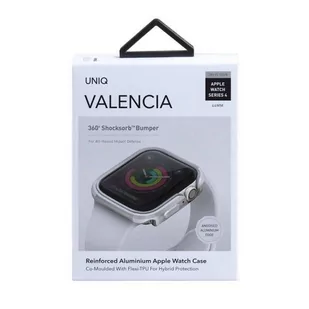 UNIQ etui Valencia Apple Watch Series 4/5/6/SE 44mm. srebrny/titanium silver - Akcesoria do smartwatchy - miniaturka - grafika 4