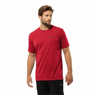 Koszulki męskie - Męski t-shirt Jack Wolfskin VONNAN S/S T M red glow - S - grafika 1