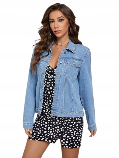 SHEIN DAMSKA KURTKA JEANSOWA KLASYCZNA 36 ŁGF