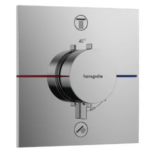 HANSGROHE 15578000 ShowerSelect Comfort E Bateria termostatyczna, podtynkowa do 2 odbiorników ze zintegrowanym systemem zabezpieczającym zgodnie z EN 1717 Chrom - Baterie podtynkowe - miniaturka - grafika 1