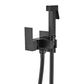 Baterie umywalkowe - BATERIA BIDETOWA PODTYNKOWA KWADRATOWA, CZARNY - miniaturka - grafika 1