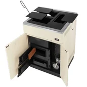 Kuchnie węglowe - Kuchnia węglowa kocioł c.o. piec kominek z płaszczem wodnym 20-23kW (kolor: beż, średnica wylotu spalin: 130 mm) - spełnia anty-smogowy EkoProjekt 99682567 - miniaturka - grafika 1