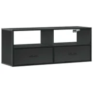 Szafki RTV - vidaXL Szafka pod TV czarna 100x31x39,5 cm materiał drewnopochodny i metal - miniaturka - grafika 1