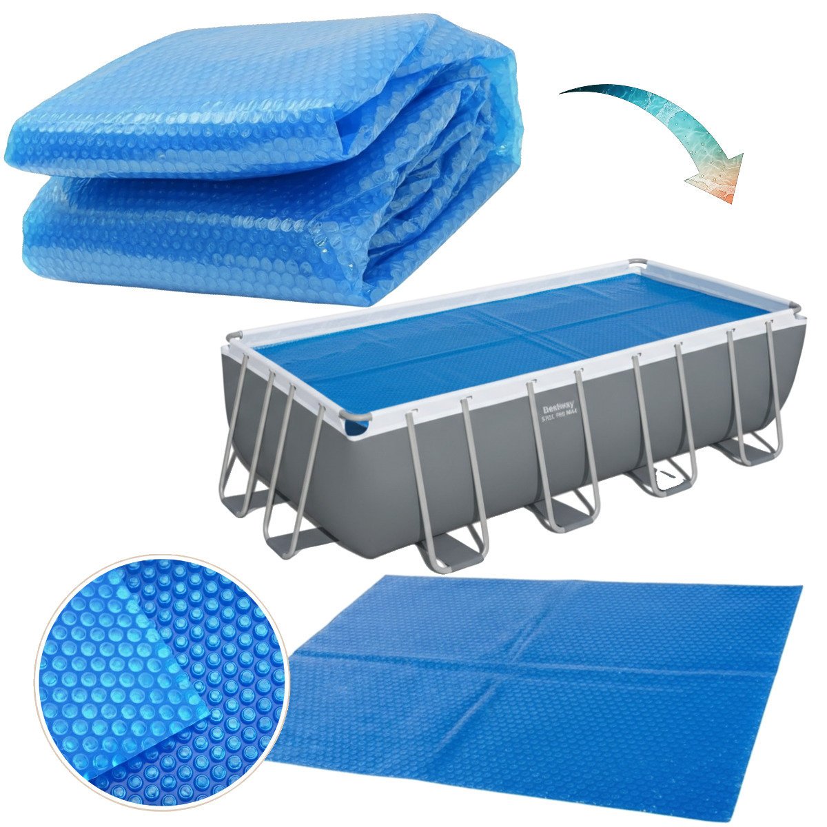 Pokrywa solarna basenowa Intex 29026 mata grzejąca do basenu 549x274 cm