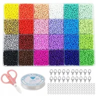 Prace ręczne dla dzieci - Zestaw Robienia Bransoletek Biżuterii Korale Narzędzia 24000 szt. - miniaturka - grafika 1