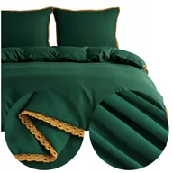 Pościel - Pościel 200x220 3 części z MIKROFIBRY gładka jednolita z koronką Brandon - miniaturka - grafika 1