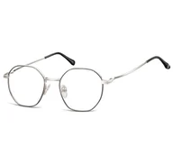 Okulary korekcyjne, oprawki, szkła - Okulary zerówki korekcyjne owalne L126B grafitowo czarne - miniaturka - grafika 1