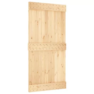 Drzwi przesuwne z osprzętem, 100x210 cm, lite drewno sosnowe Lumarko! - Drzwi wewnętrzne - miniaturka - grafika 4