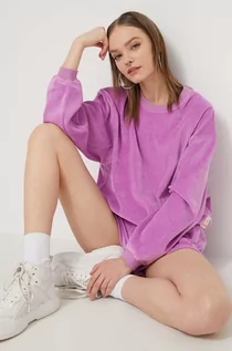 Bluzy damskie - Billabong bluza damska kolor fioletowy gładka - grafika 1