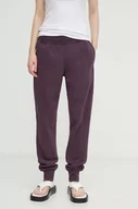 Spodnie damskie - G-Star Raw spodnie dresowe kolor fioletowy gładkie - miniaturka - grafika 1
