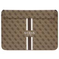 Plecaki - Guess Sleeve GUCS14P4RPSW 14" brązowy/ brown 4G Printed Stripes - miniaturka - grafika 1