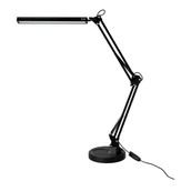 Lampy stojące - Lampka Biurkowa Regulowana 14W Czarna Kreślarska 2w1 Regulacja Barwy USB-A - miniaturka - grafika 1