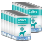 Mokra karma dla psów - Calibra Veterinary Diets Dog Hypoallergenic Insect & Salmon 12x400g - miniaturka - grafika 1