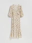 Sukienki - Reserved - Sukienka maxi z wiązaniem - kremowy - miniaturka - grafika 1