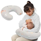 Poduszki do karmienia - Poduszka do karmienia minky 130 x 45 cm - mała poduszka do karmienia piersią w podróży królik - miniaturka - grafika 1