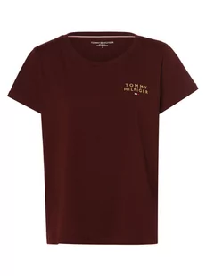 Tommy Hilfiger - Damska koszulka od piżamy, czerwony - Piżamy damskie - miniaturka - grafika 1