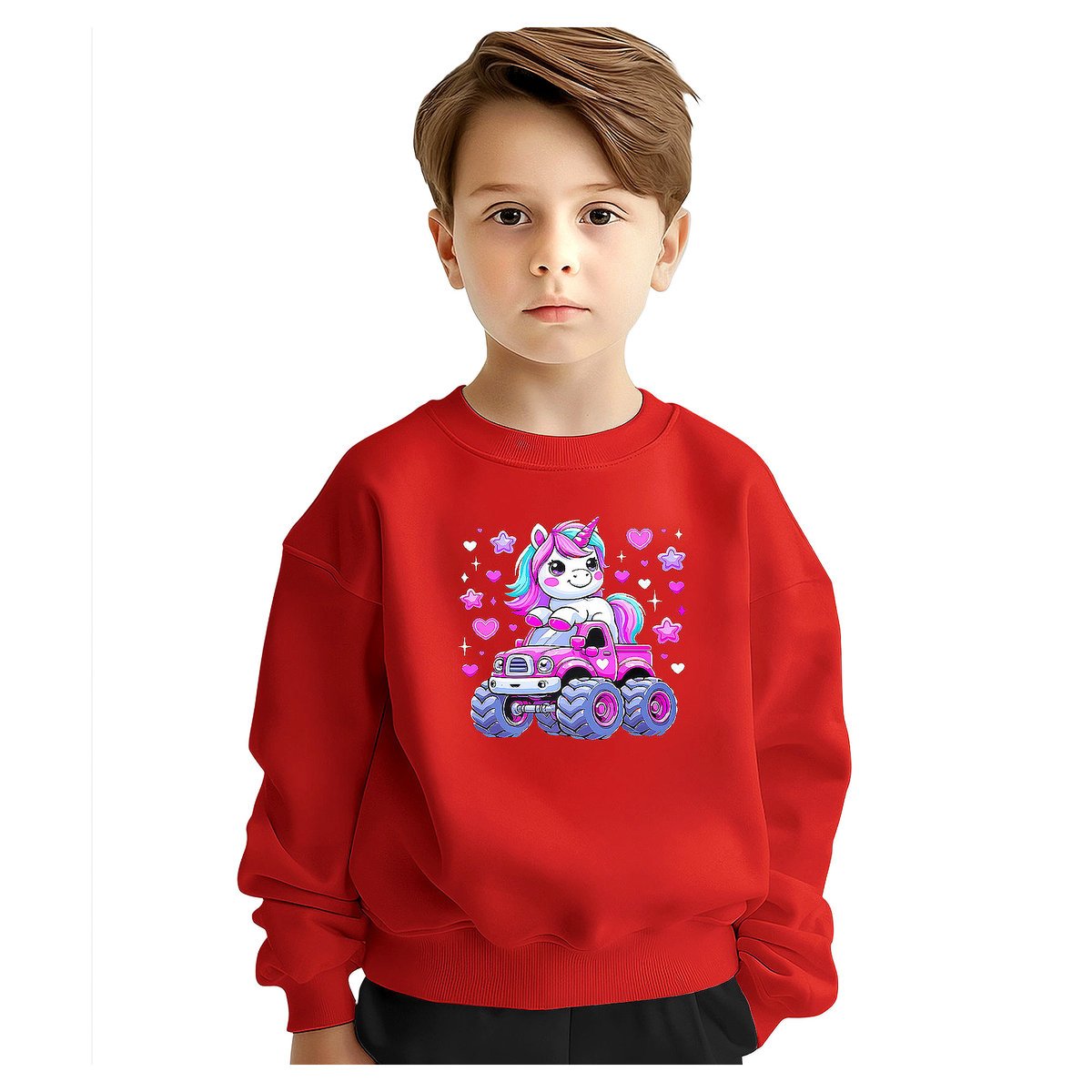 BLUZA DZIECIĘCA JEDNOROŻEC MONSTER TRUCK 104 DLA CHŁOPCA DZIEWCZYNKI