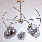 Lampy sufitowe - VEN Modernistyczna LAMPA sufitowa VEN 2690/5 loftowa OPRAWA szklana chrom przydymiona __code-64501 - miniaturka - grafika 1