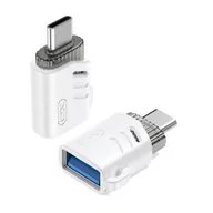 Pozostałe akcesoria do telefonów - XO adapter NB256B OTG USB - USB-C biały - miniaturka - grafika 1