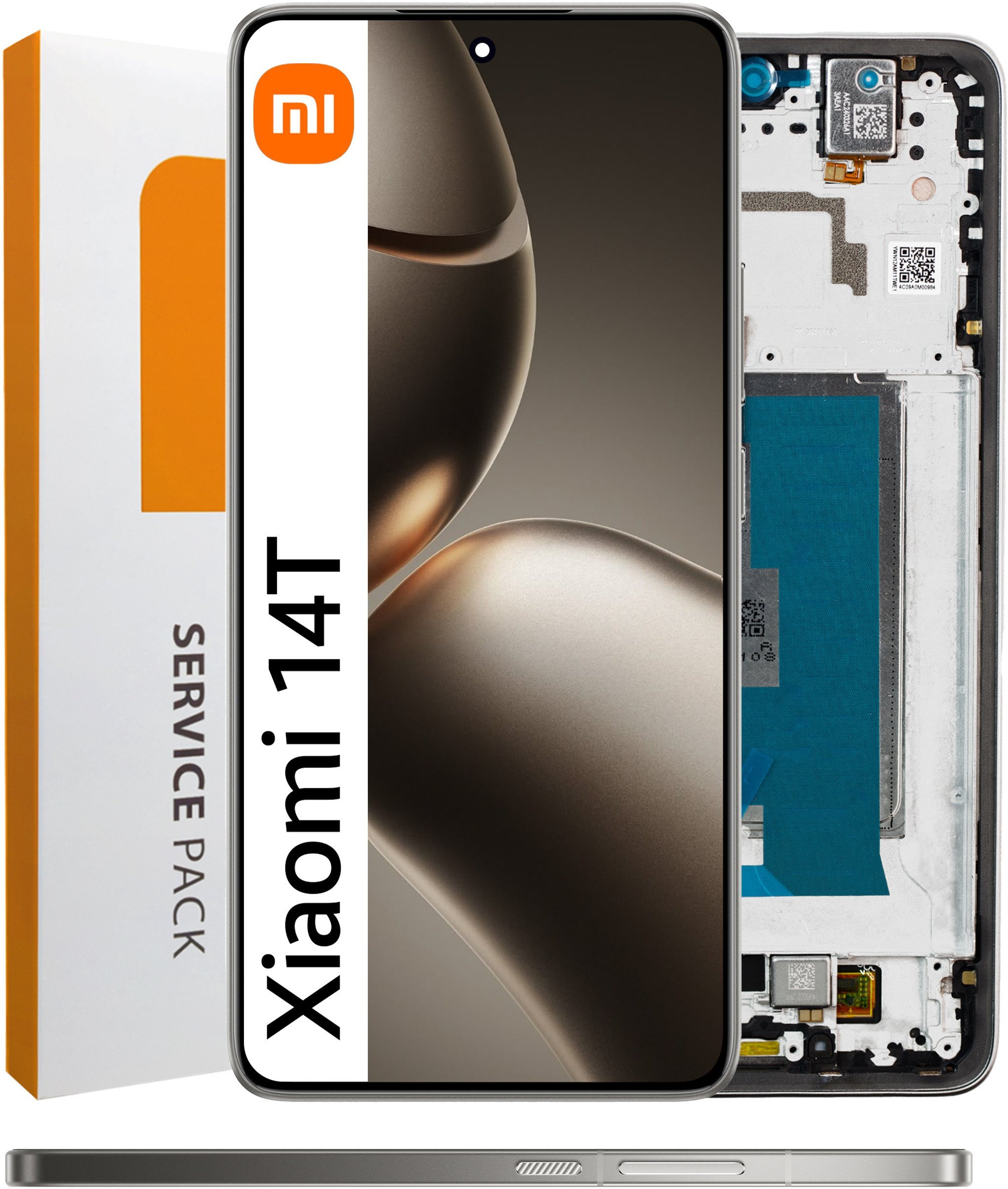 Wyświetlacz do Xiaomi 14T Ekran LCD Ramka Szara Oryginał Zila 5904858353842