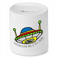 Skarbonki - SKARBONKA DLA DZIEWCZYNY NIE Z TEJ ZIEMI PREZENT z Nadrukiem ze Zdjęciem - miniaturka - grafika 1