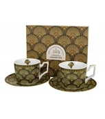 Serwisy do kawy i herbaty - FILIŻANKA + SPODEK DUO GEOMETRIC VERDIGO 250 ML X 2 SZT - miniaturka - grafika 1