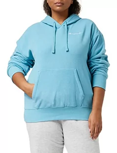 Champion Damska bluza z kapturem American Classics Small Script Logo Polar Hooded, Turchese, XXL - Bluzy damskie - miniaturka - grafika 1