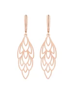 Kolczyki - Długie kolczyki z różowego złota z rozetami - miniaturka - grafika 1