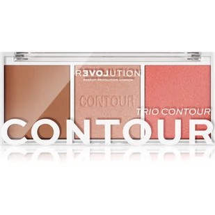 Makeup Revolution Relove Trio Color Play Palette) 6 g Cień Trio Sugar) - Bronzery i konturowanie twarzy - miniaturka - grafika 1