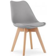 Krzesła - Komplet szarych krzeseł skandynawskich kuchennych 4 szt Asaba 3S - miniaturka - grafika 1