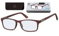 Okulary korekcyjne, oprawki, szkła - Okulary do czytania i komputera moc: +2.00 z filtrem antyrefleks brązowe Montana BLFBOX73C - miniaturka - grafika 1