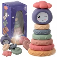 Zabawki sensoryczne - KLOCKI SENSORYCZNE DLA NIEMOWLĄT 8 miękkich elementów edukacyjne dla dzieci - miniaturka - grafika 1