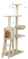 Drapaki dla kotów - ZARIA Drapak dla kota z zabawkami ZARIA XL, beżowy, 97x135 cm - miniaturka - grafika 1