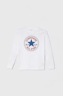 Converse longsleeve bawełniany kolor biały z nadrukiem - Bluzki dla chłopców - miniaturka - grafika 1