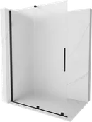 Ścianki i drzwi prysznicowe - Mexen Velar ścianka prysznicowa rozsuwana Walk-in 140 x 200 cm, szron 8 mm, czarna - 871-140-000-33-70 - miniaturka - grafika 1