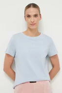 Koszulki sportowe damskie - Guess t-shirt damski kolor niebieski - miniaturka - grafika 1