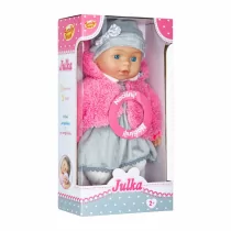 SMILY PLAY Lalka bobas miękka uczy angielskiego mówi PL i EN, śpiewa, 120 słów, zestaw ubranek - Lalki dla dziewczynek - miniaturka - grafika 2