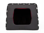 Budy dla psów - Buda 2 w 1 dla psa/kota butterfly, 55 x 55 x 22/44 cm, R4, czarne łapki - miniaturka - grafika 1