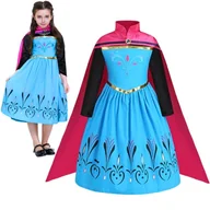 Stroje karnawałowe - Sukienka Strój Elsa Elza Koronacja Peleryna110/116, Hopki - miniaturka - grafika 1