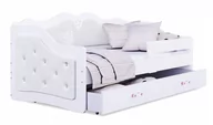 Łóżka dla dzieci i młodzieży - ﻿Łóżko tapicerowane 160x80 szuflada + materac LILI - miniaturka - grafika 1