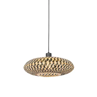 QAZQA Orientalna lampa wisząca czarny bambus 40 cm - Ostrava - Lampy sufitowe - miniaturka - grafika 1