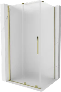 Mexen Velar kabina prysznicowa rozsuwana 100x80 cm, szron, złota - 871-100-080-31-50 - Kabiny prysznicowe - miniaturka - grafika 1