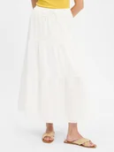 Spódnice - Vila Damska spódnica midi - VILania Kobiety Bawełna biały jednolity, 38 - miniaturka - grafika 1