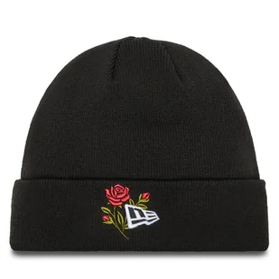 Czapka New Era Rose Icon Cuff Knit Beanie 60580728 Czarny - Czapki męskie - miniaturka - grafika 1