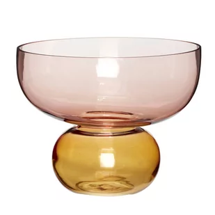 Hubsch Wazon różowo-pomarańczowy szklany 661201 - Wazony i flakony - miniaturka - grafika 1