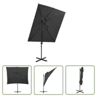 Parasole ogrodowe - The Living Store Parasol wiszący z podwójną czaszą - 250x250 cm - antracytowy - Parasol Wiszący - miniaturka - grafika 1