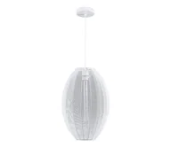 Lampy sufitowe - Żyrandol na lince KAREI 1xE27/20W/230V śr. 30 cm białe - miniaturka - grafika 1